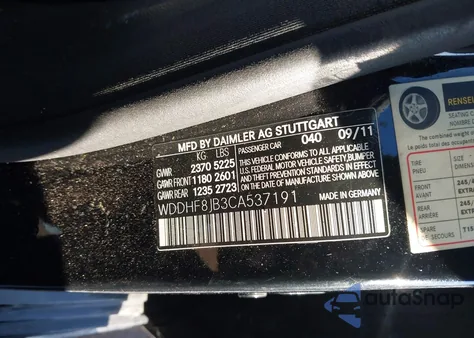 2012 Mercedes-Benz E 350 4Matic z USA, uszkodzony, nr VIN WDDHF8JB3CA537191